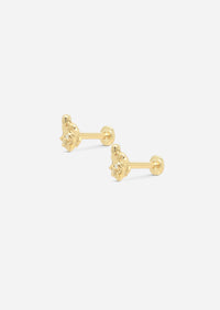 Laughing Buddha Threaded Flat Back Earring | Single