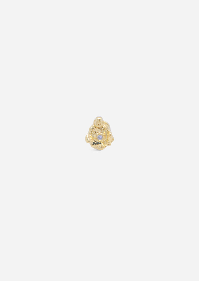 Laughing Buddha Threaded Flat Back Earring | Single