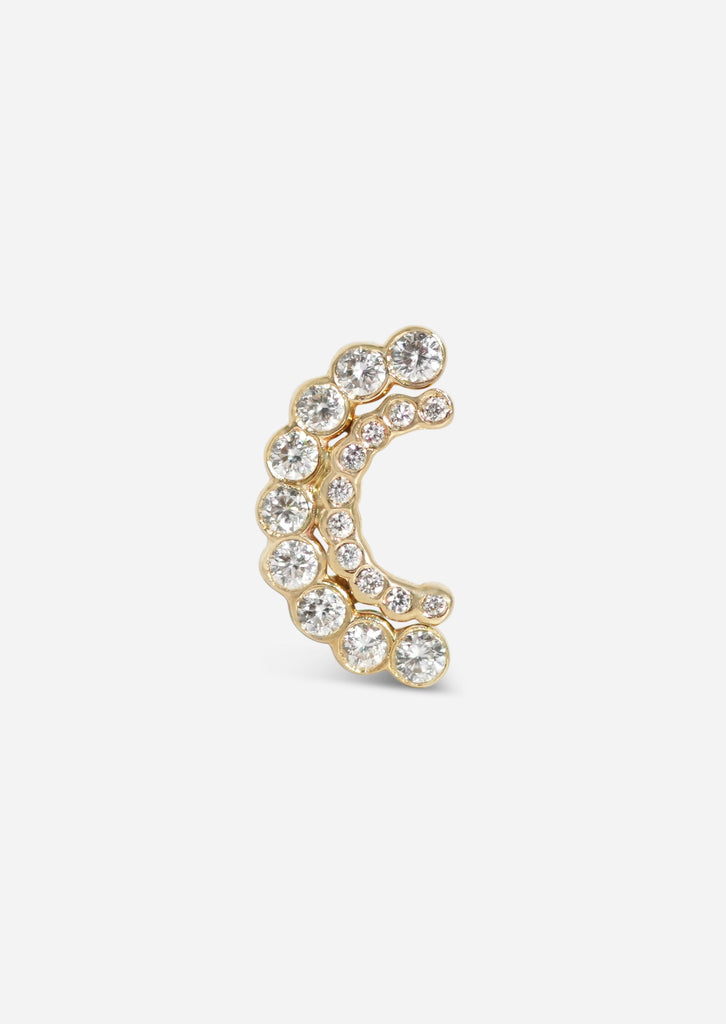 Lune Cachée Threaded Flat Back Earring