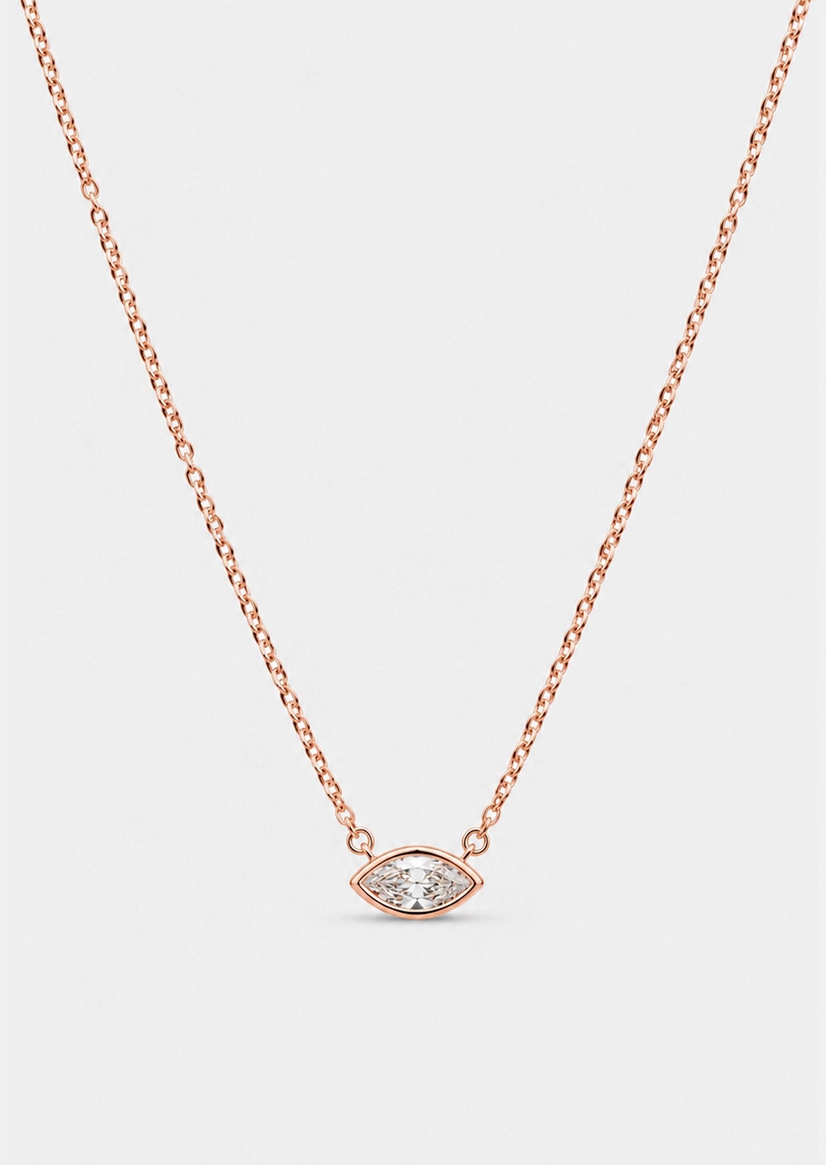 6mm Marquise Diamond Necklace