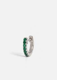 Medium Emerald Huggie Hoop