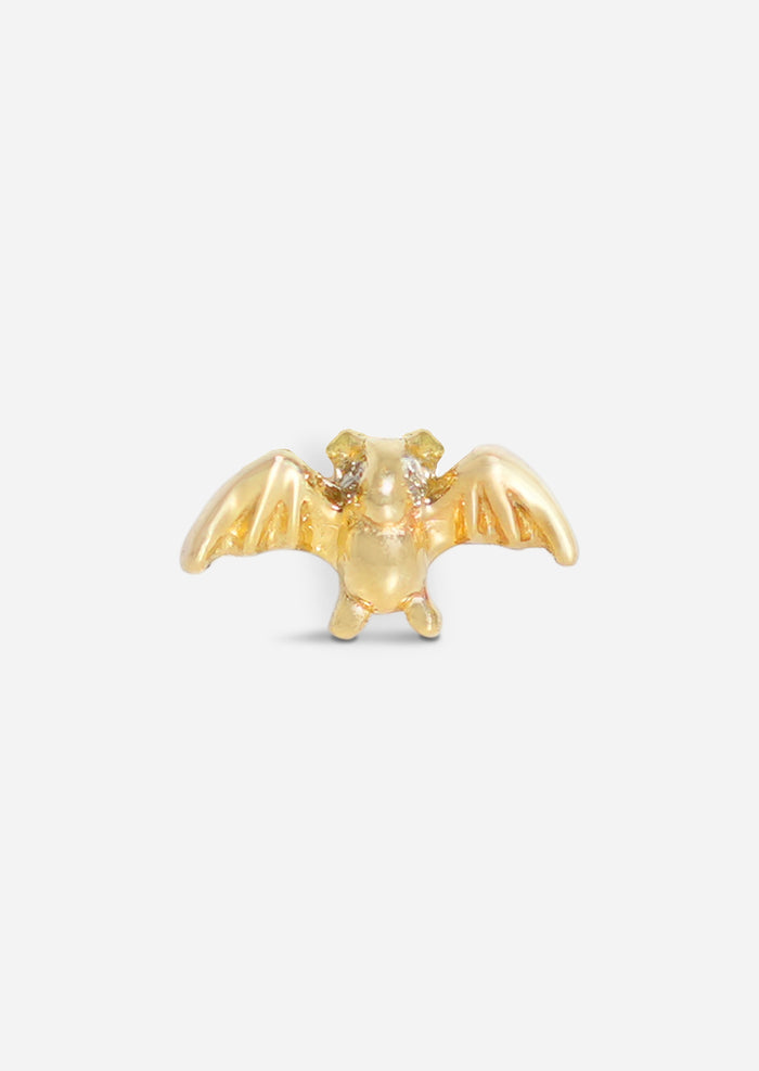 Mini Bat Threaded Flat Back Earring | Single