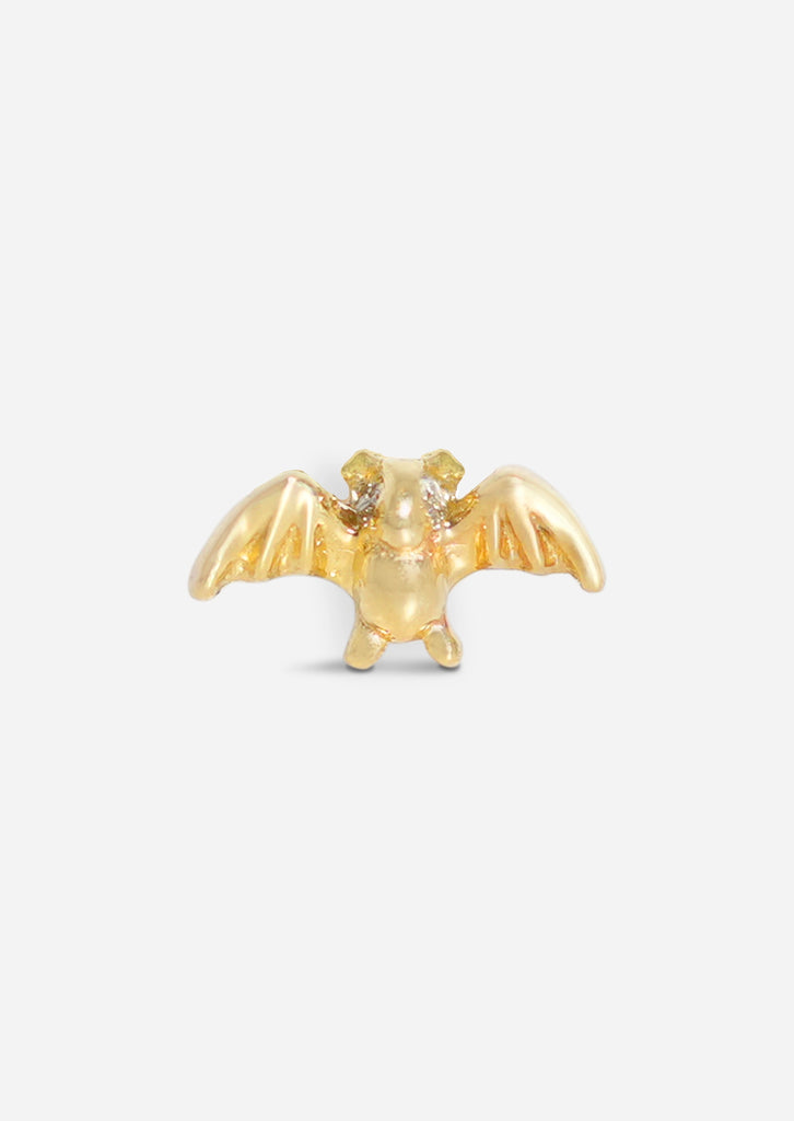 Mini Bat Threaded Flat Back Earring