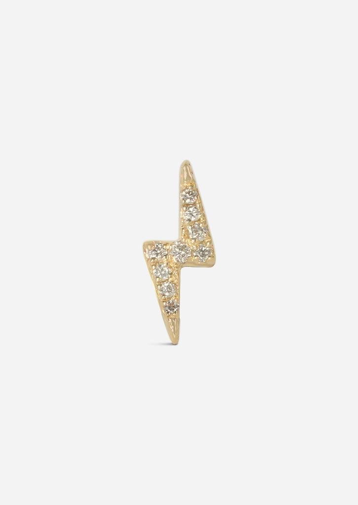 Mini Lightning Threaded Flat Back Earring