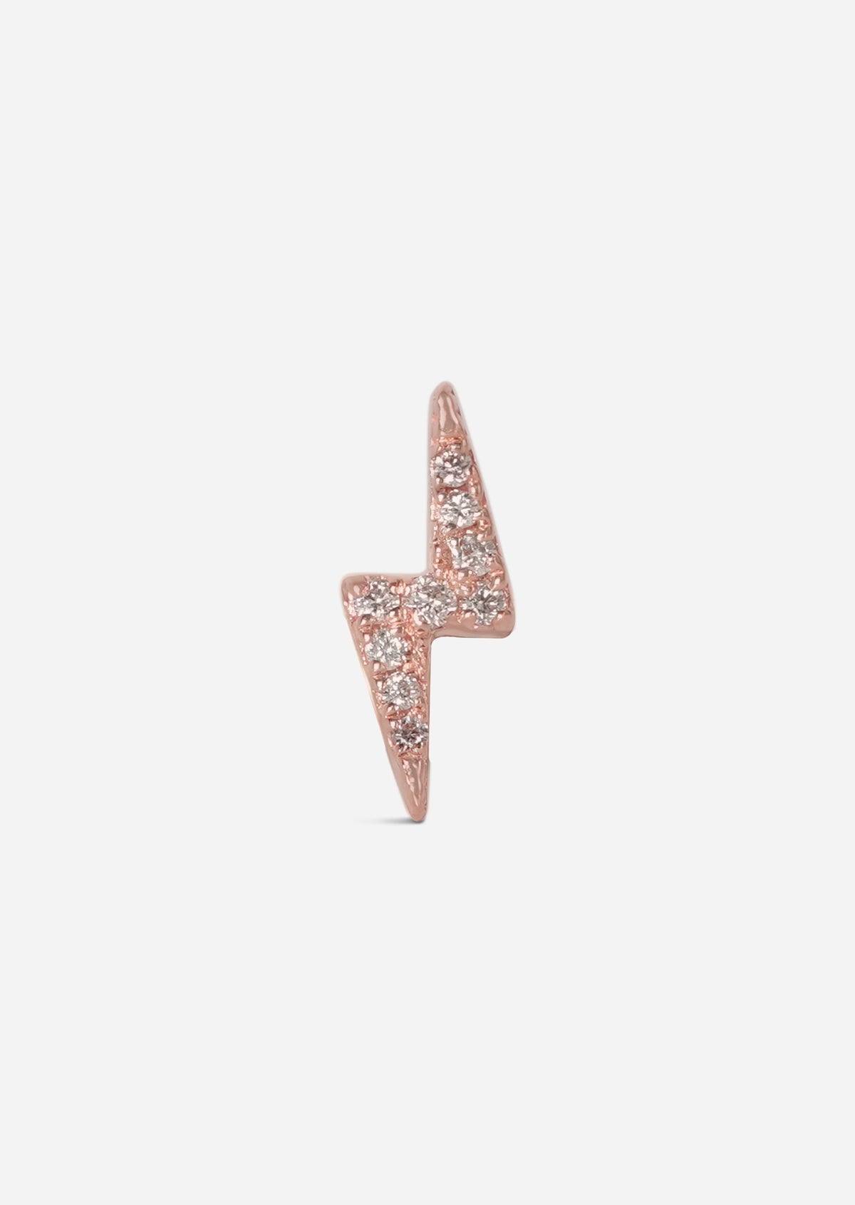 Mini Lightning Threaded Flat Back Earring | Single