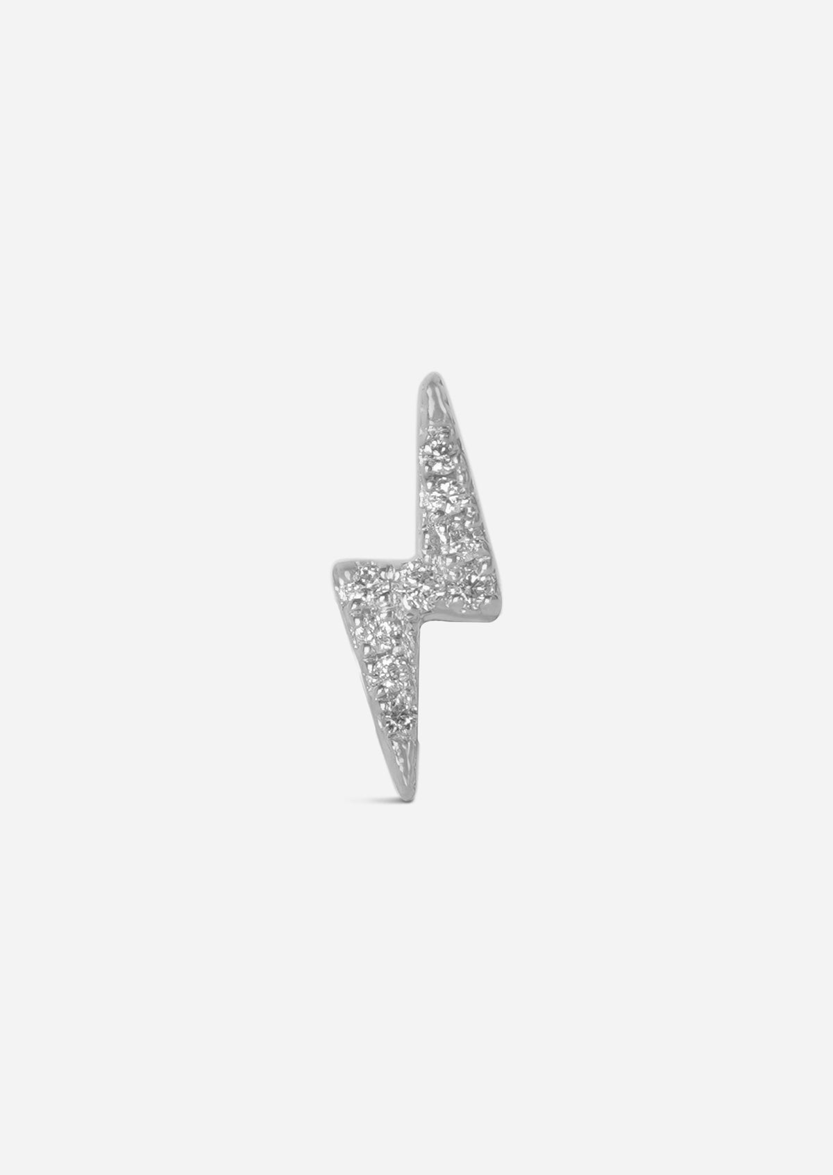 Mini Lightning Threaded Flat Back Earring | Single