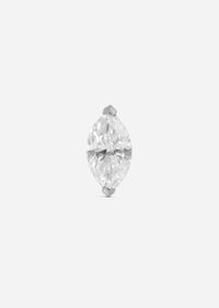 Mini Marquise Diamond Threaded Flat Back Earring | Single