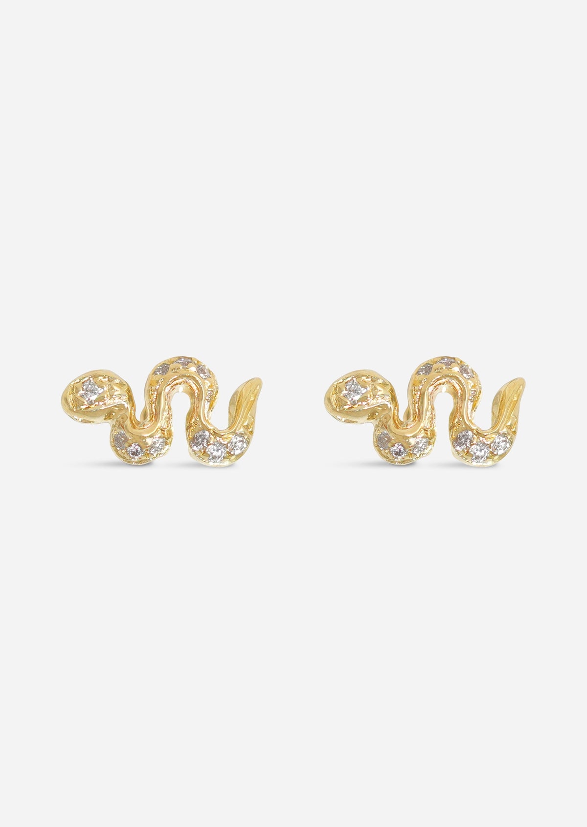 Mini Snake Threaded Flat Back Earring | Single