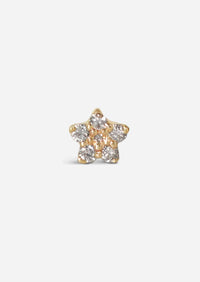 Mini Star Threaded Flat Back Earring | Single