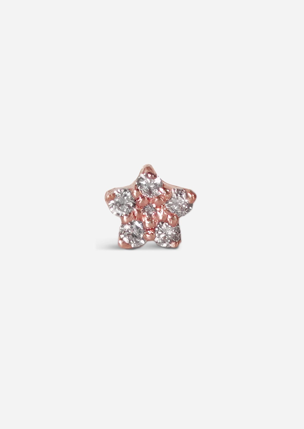 Mini Star Threaded Flat Back Earring | Single