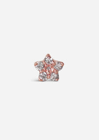 Mini Star Threaded Flat Back Earring | Single