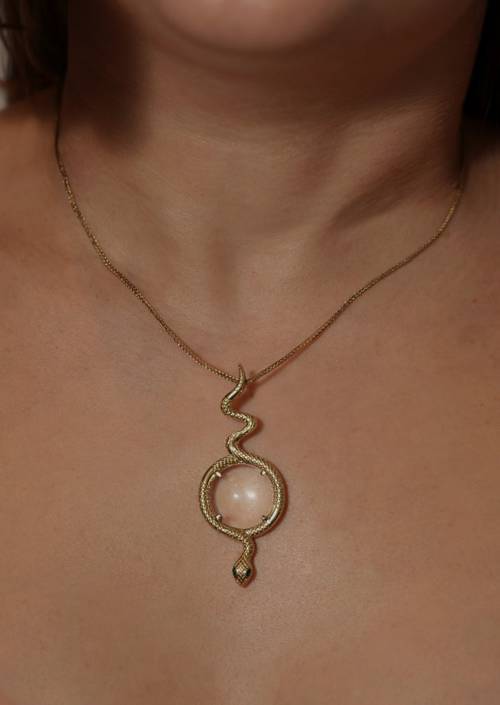 Serpentine Magnifying Glass Pendant