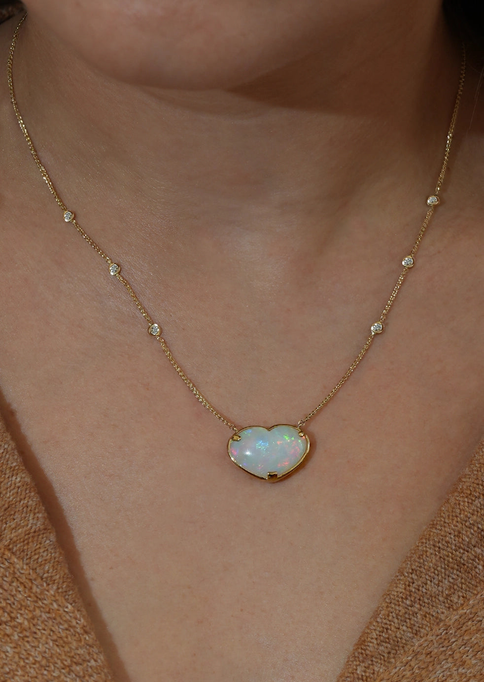 Still Heart Diamond Necklace