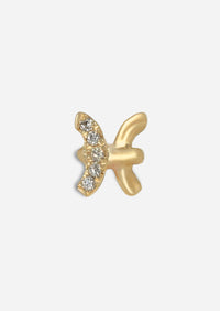 Pisces Threaded Flat Back Earring