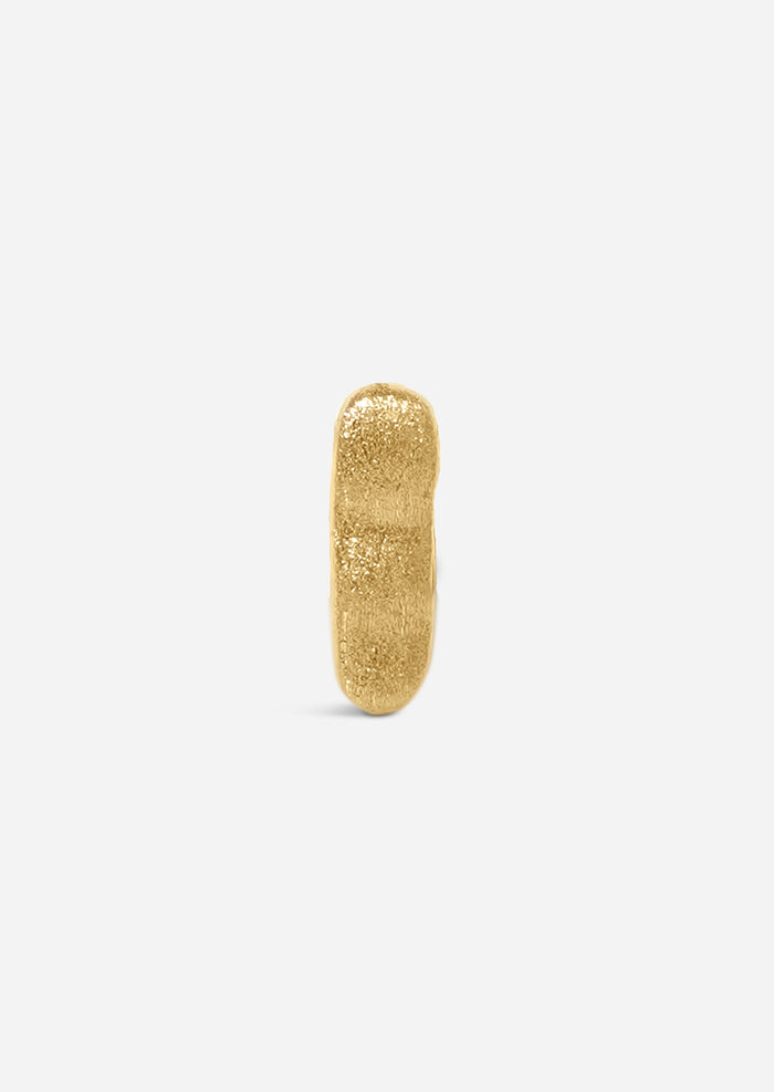 Ripple Gold Bar Threaded Flat Back Earring | Single