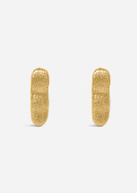 Ripple Gold Bar Threaded Flat Back Earring | Single