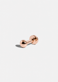 2.5mm Gold Dome Threaded Flat Back Earring