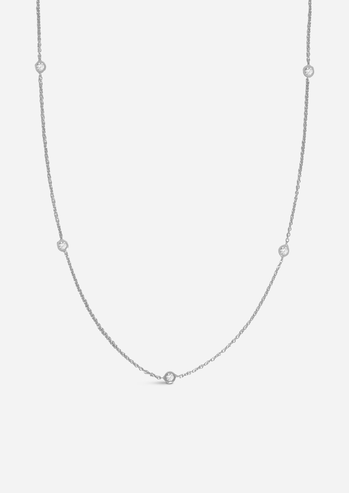Sacred 5 Diamond Station Necklace