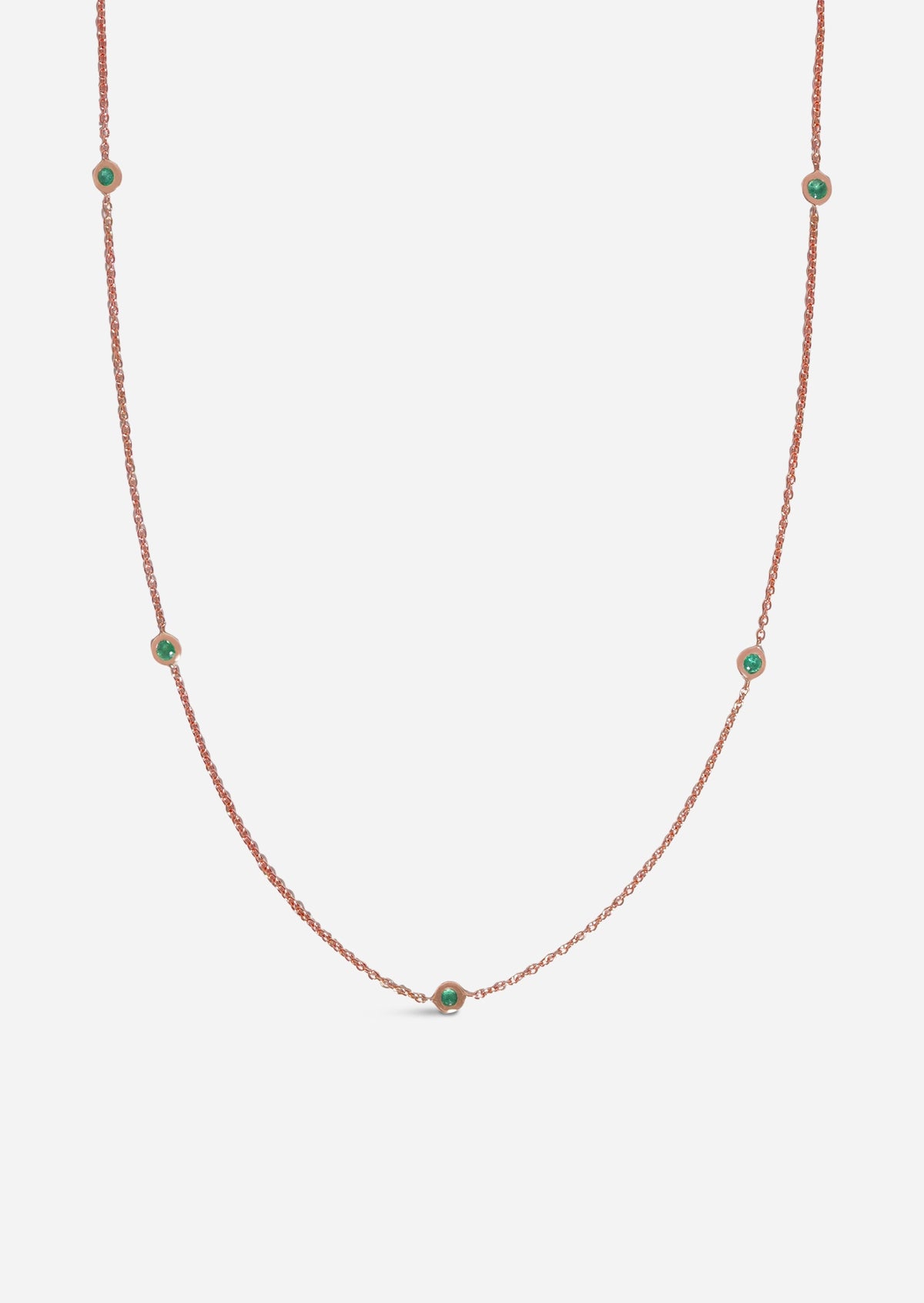 Sacred 5 Emerald Station Necklace