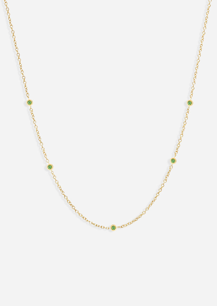 Sacred 5 Emerald Station Necklace