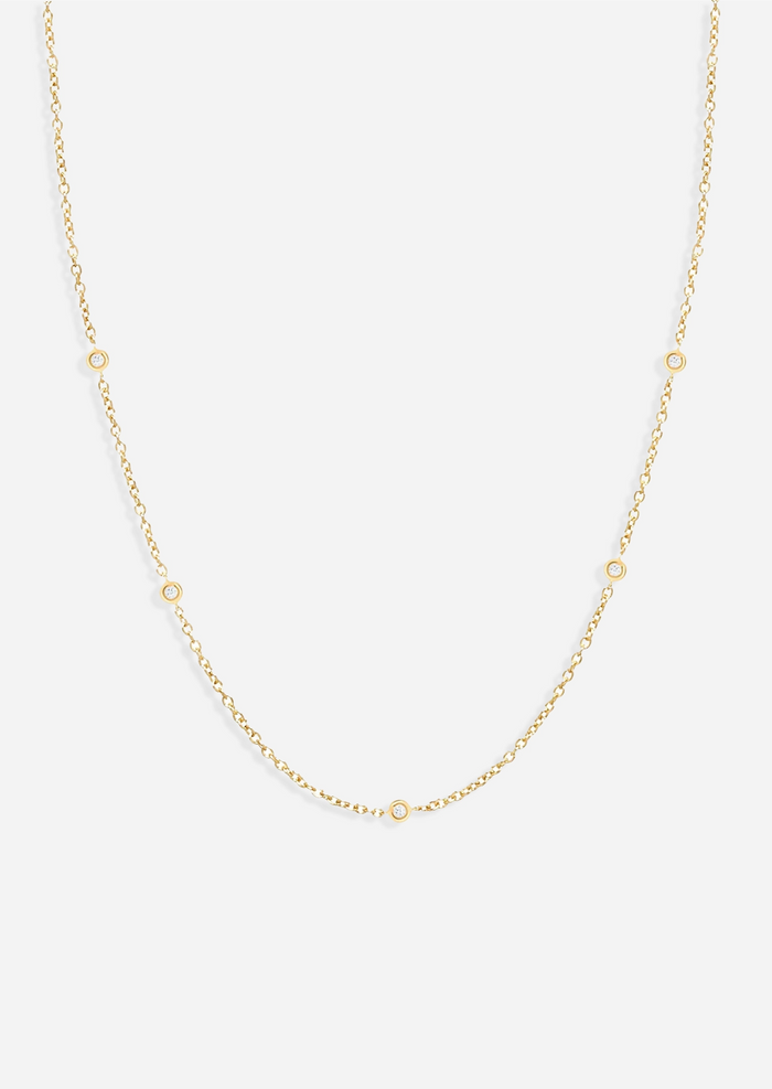 Sacred 5 Diamond Station Necklace