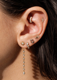 Cancer Threaded Flat Back Earring