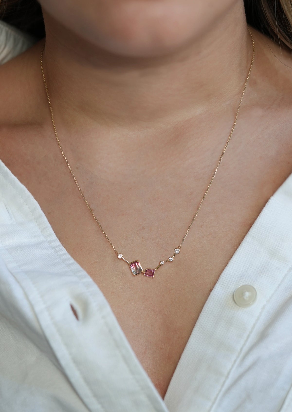 Serotonin Lux Necklace - Watermelon Tourmaline