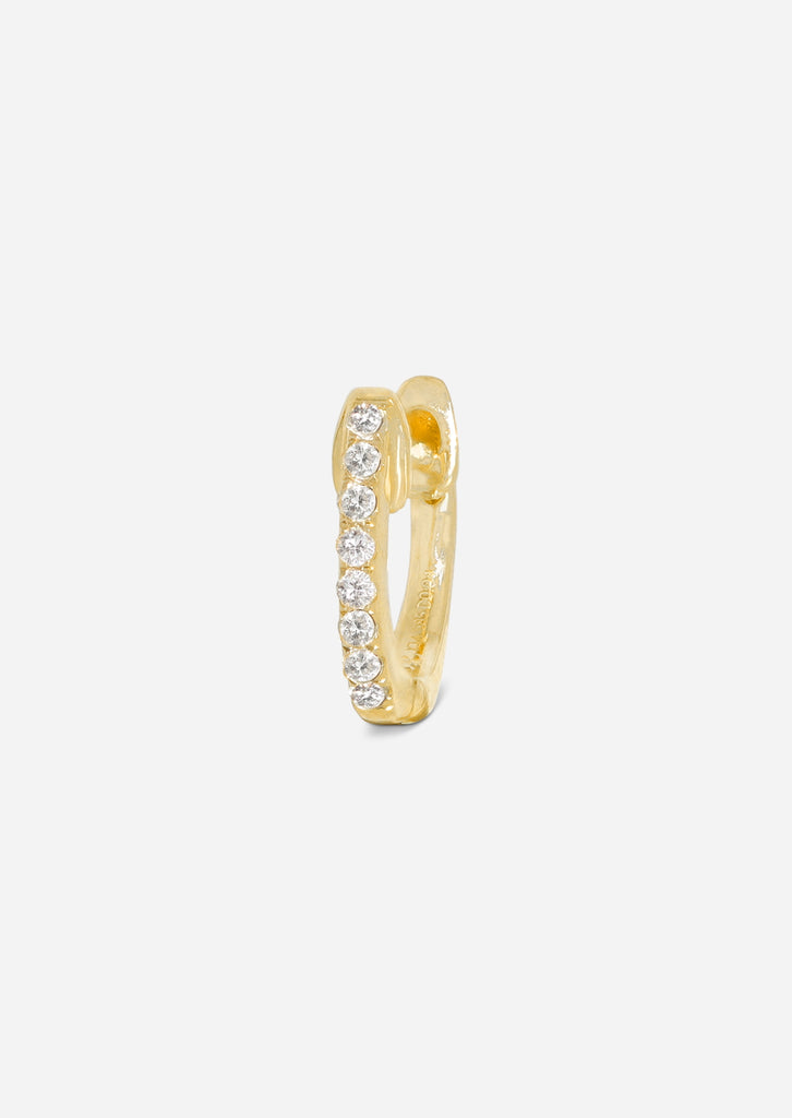 Small Diamond Huggie Hoop