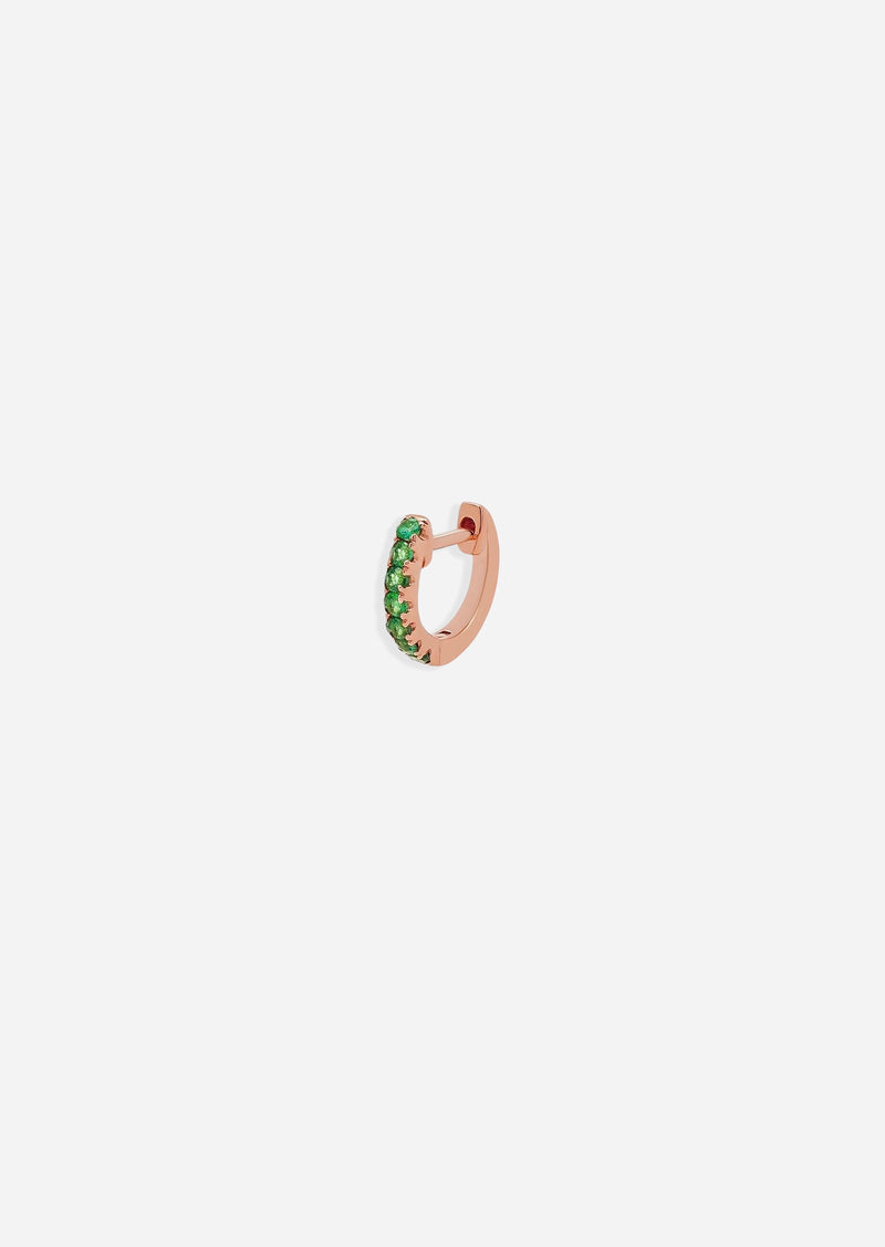 Small Emerald Huggie Hoop | Single