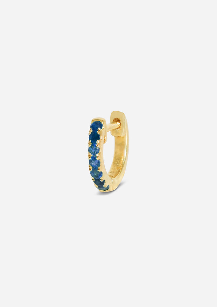 Small Sapphire Huggie Hoop