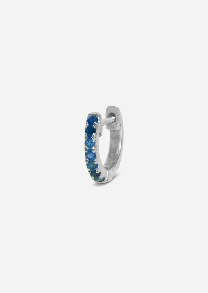 Small Sapphire Huggie Hoop