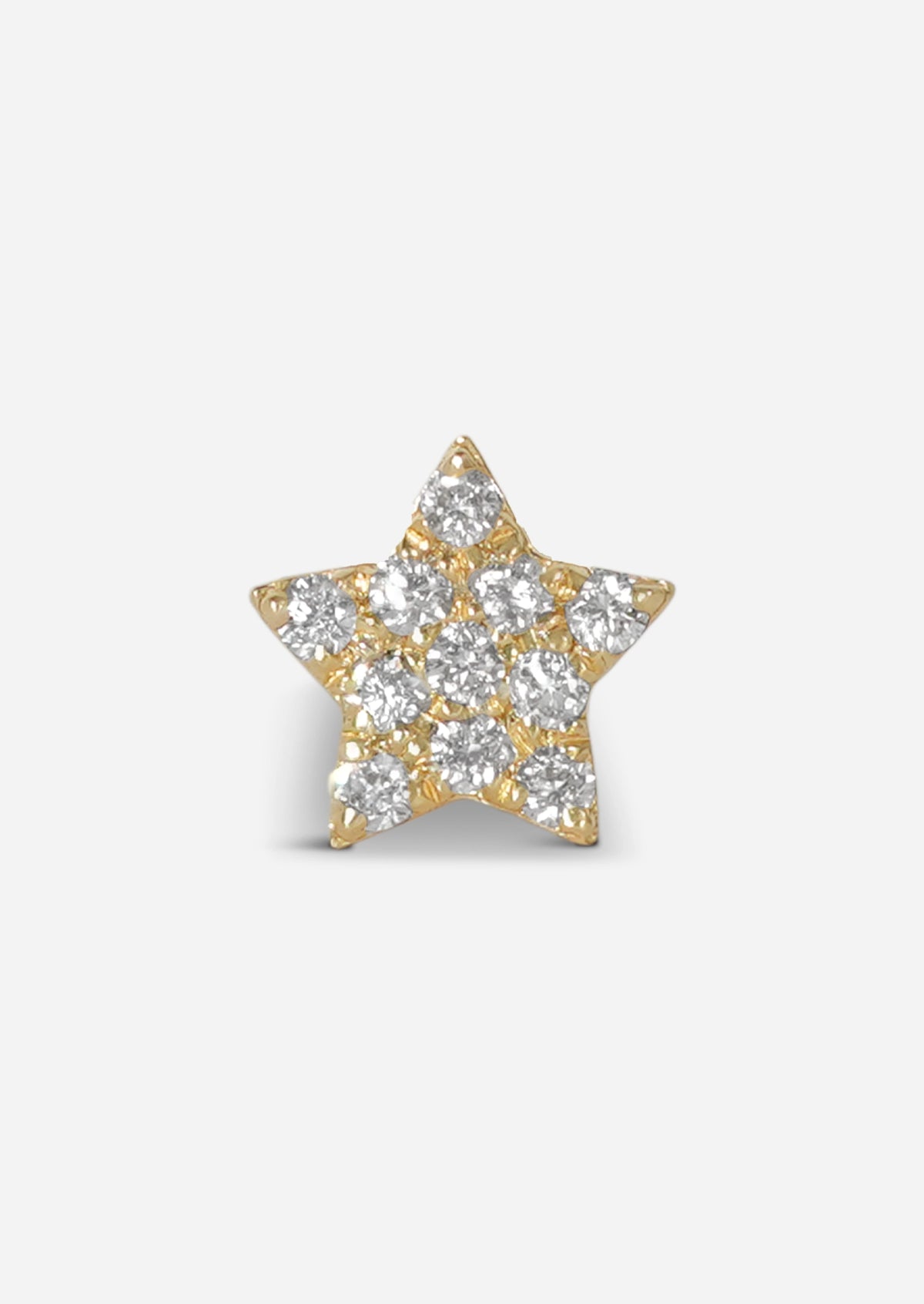Star Threaded Flat Back Earring | Single