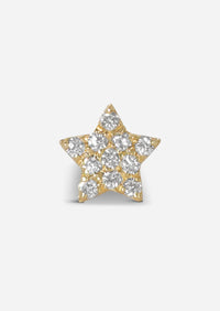 Star Threaded Flat Back Earring | Single