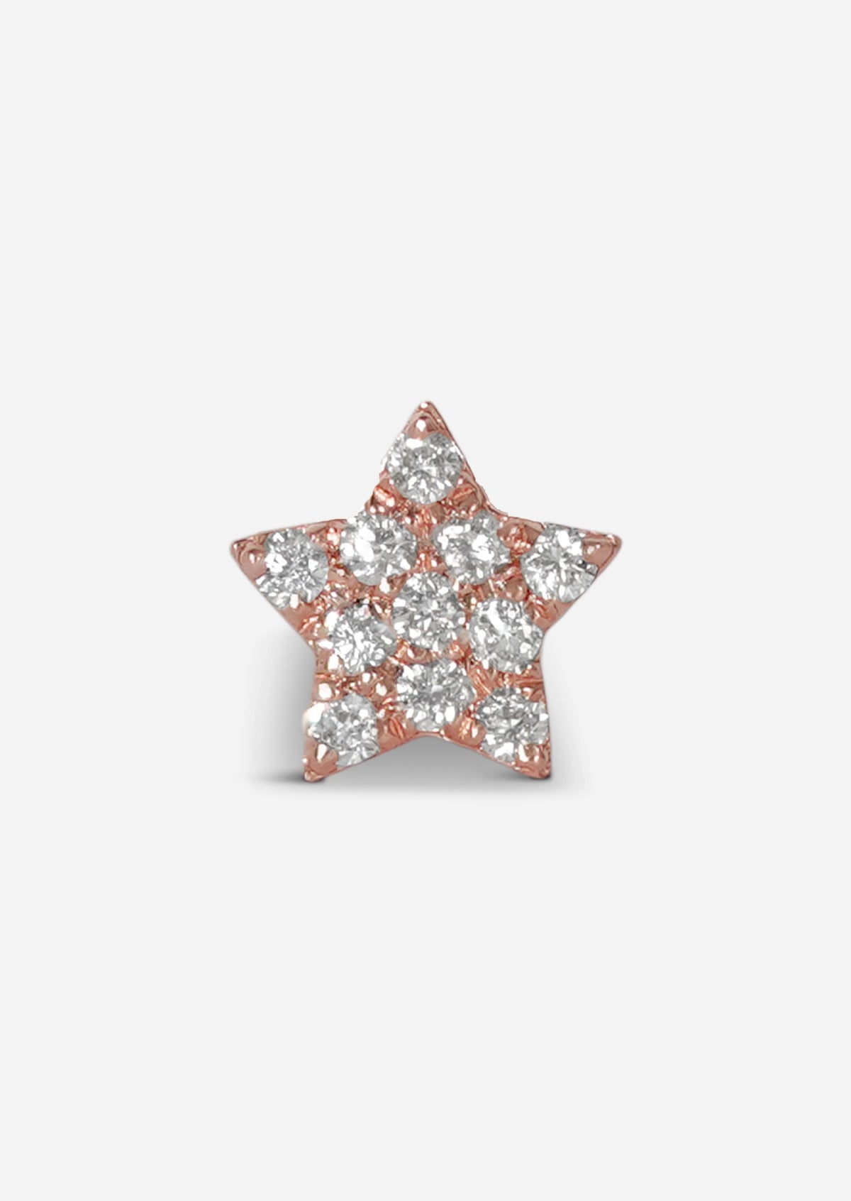 Star Threaded Flat Back Earring | Single