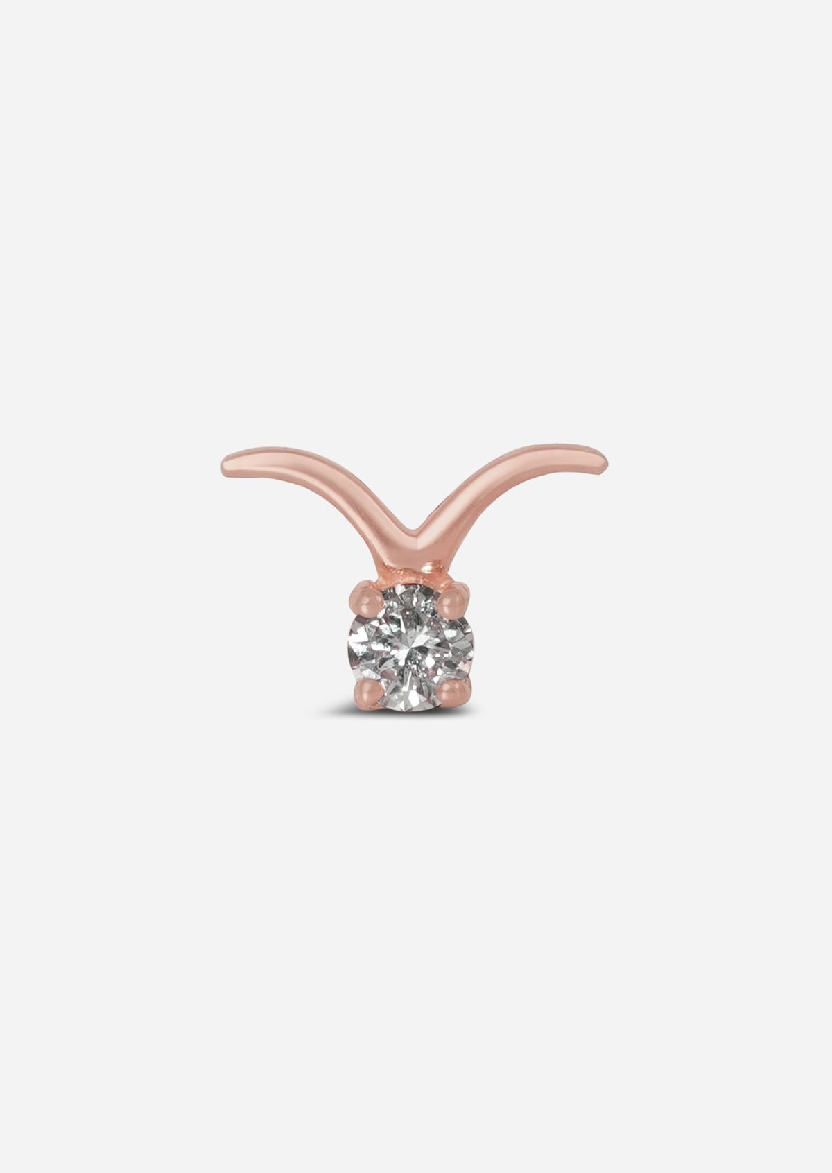 Taurus Threaded Flat Back Earring