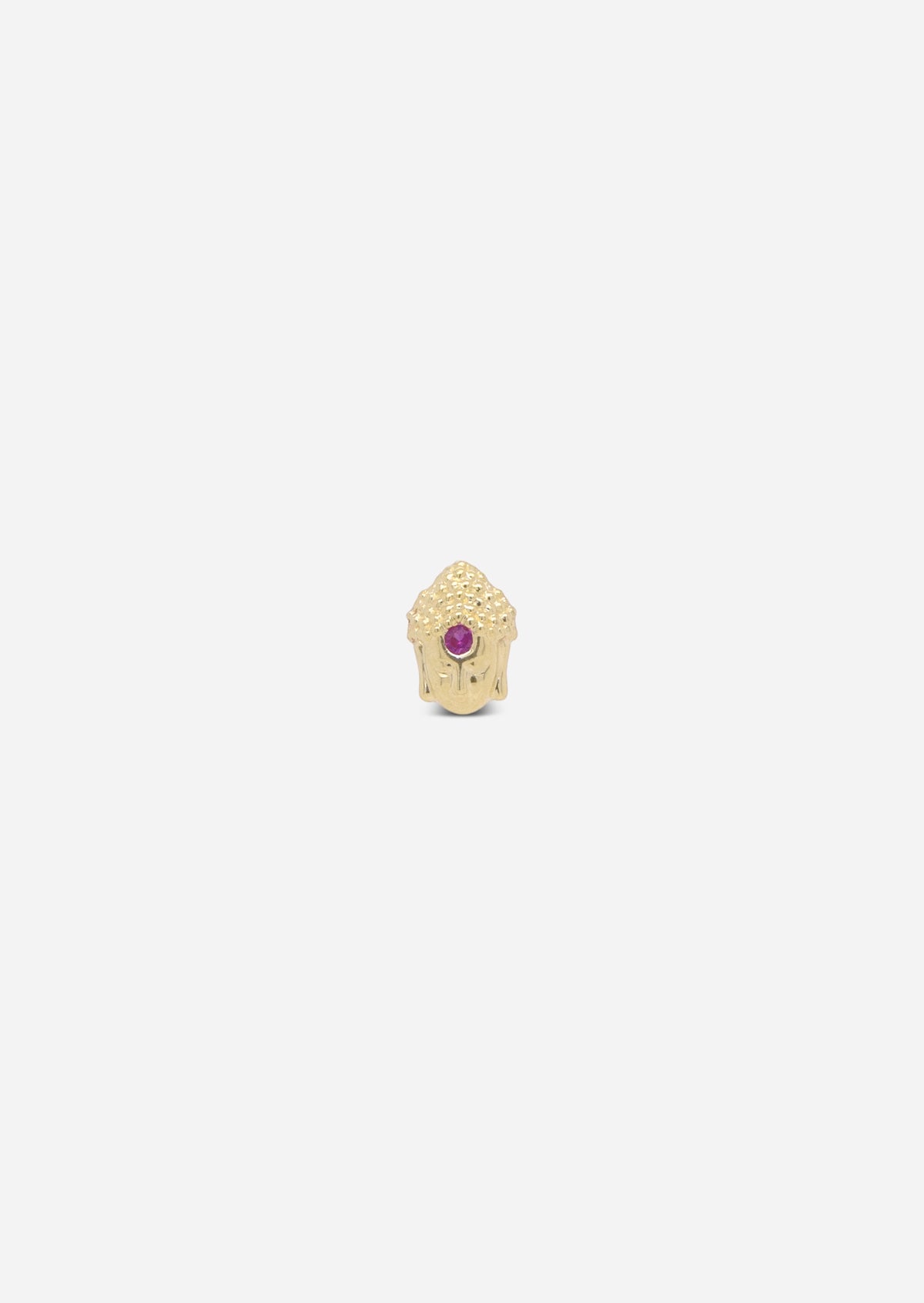 Third Eye Buddha Threaded Flat Back Earring | Single