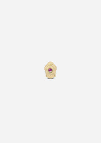 Third Eye Buddha Threaded Flat Back Earring | Single