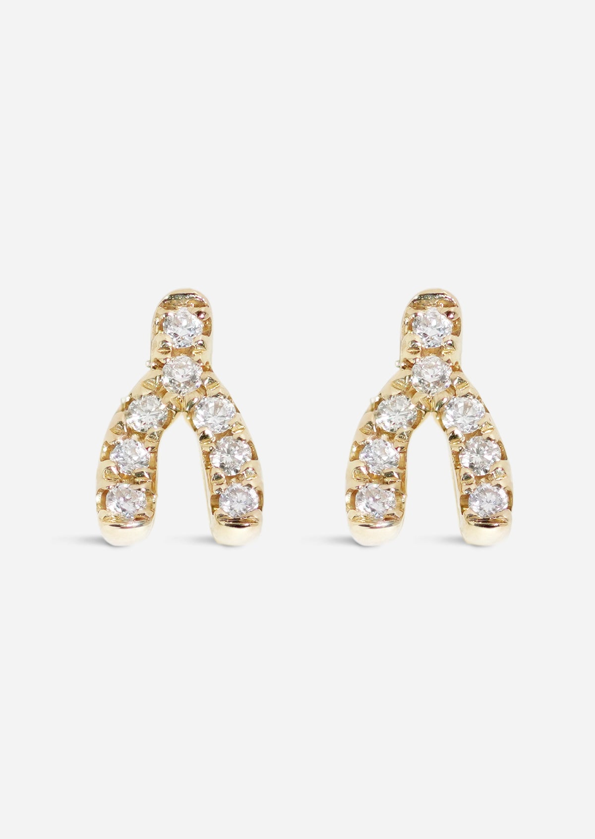 Wishbone Threaded Flat Back Earring | Single