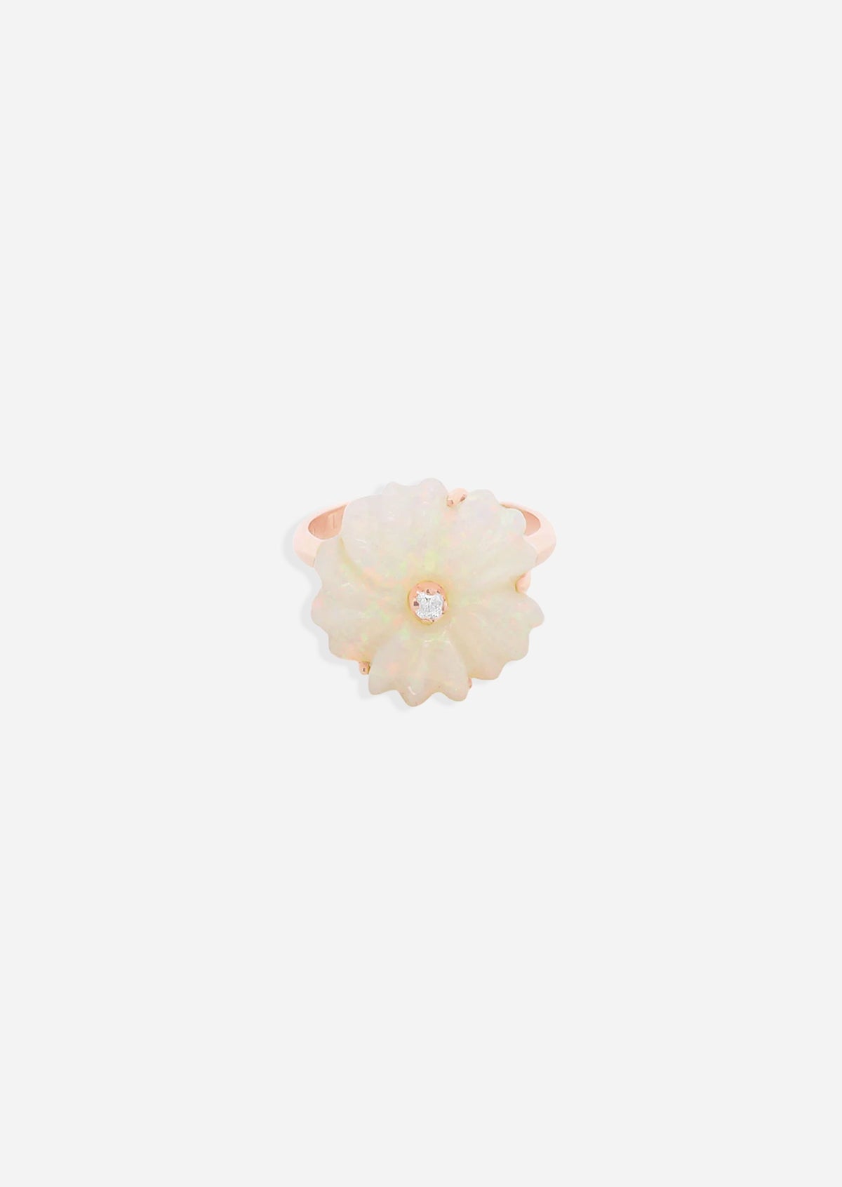 Lotus Flower Ring - Opal