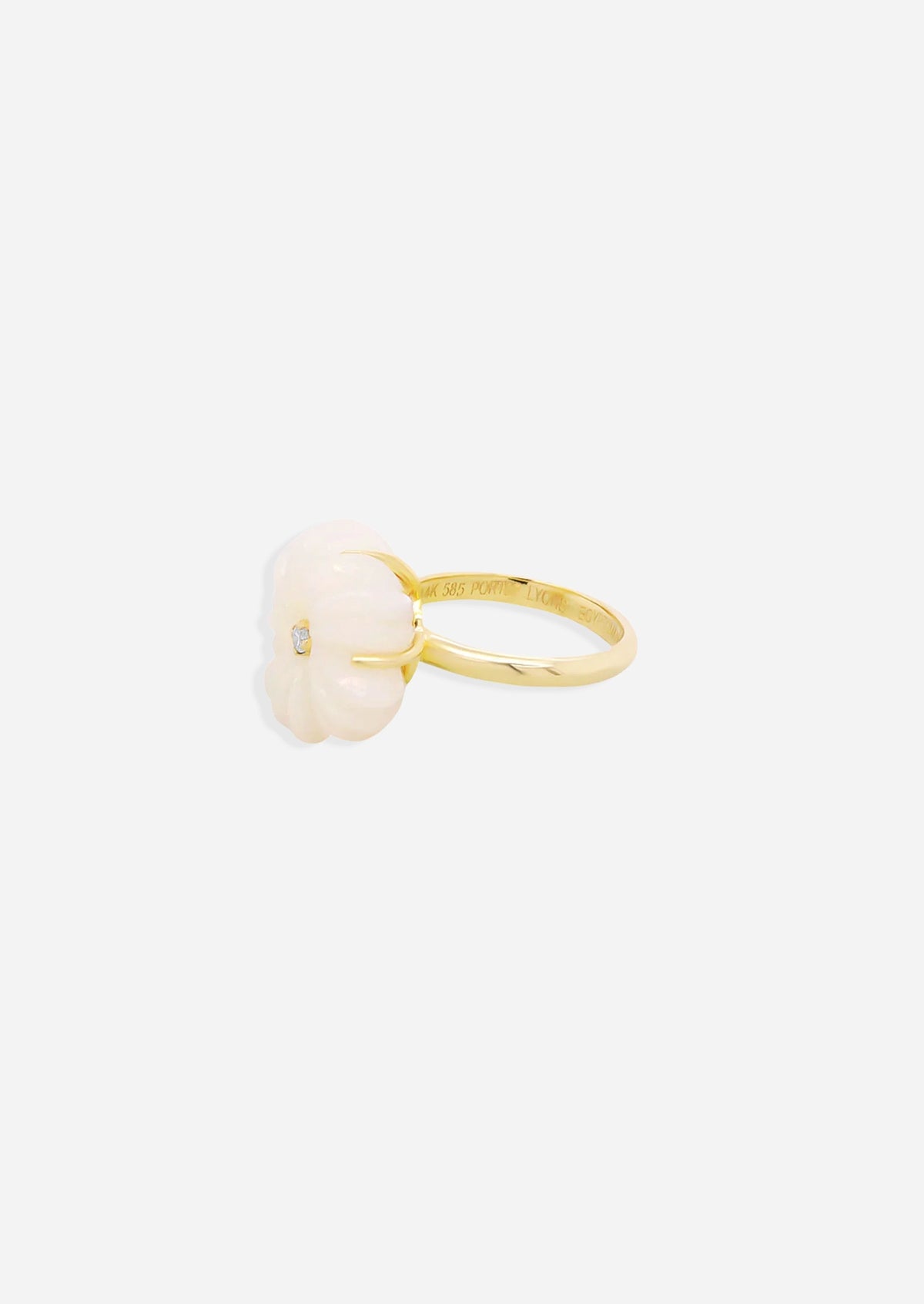 Lotus Flower Ring - Opal