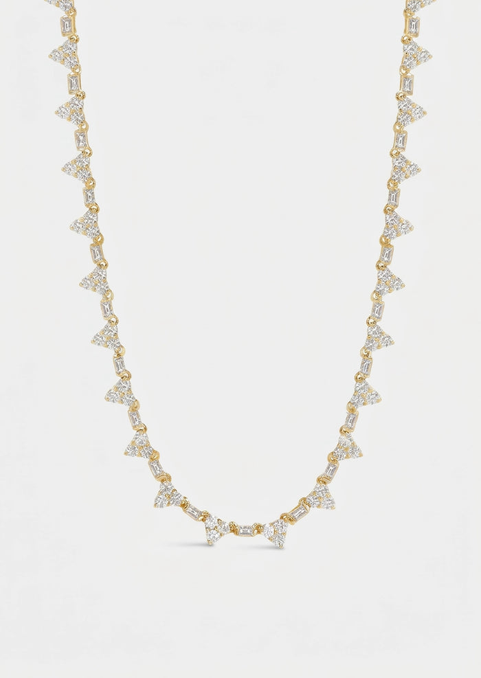 Pyramid Tennis Necklace