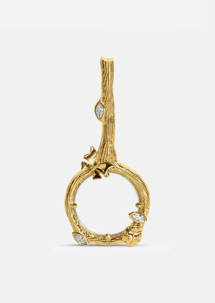 Enchanted Forest Magnifying Glass Pendant