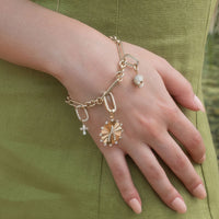 Diamond Oval Link Charm Connector