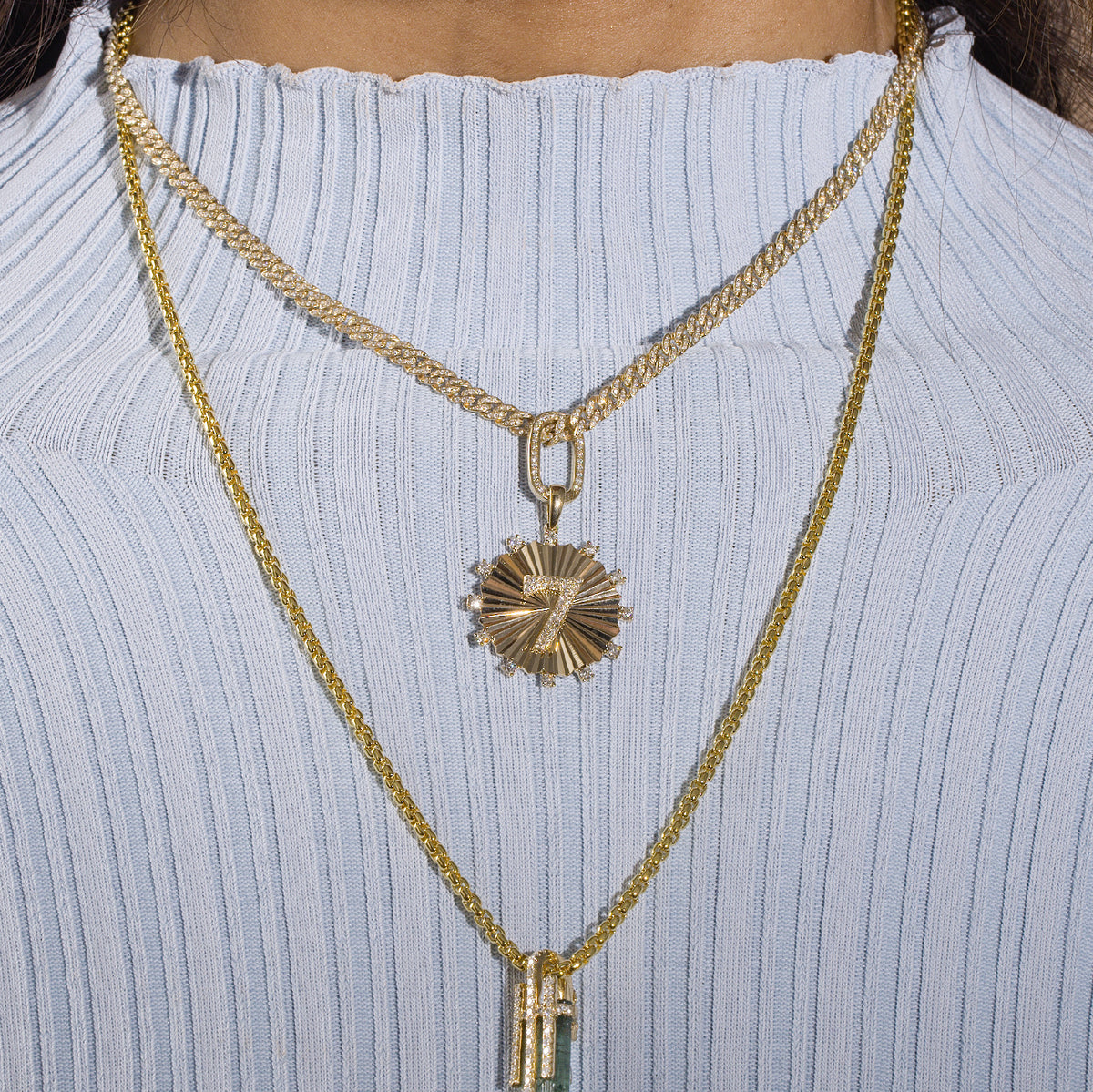 Diamond Oval Link Charm Connector
