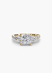 Five Stone Ring with Pavé Band