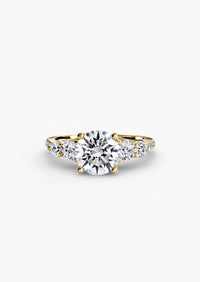 Five Stone Ring with Pavé Band