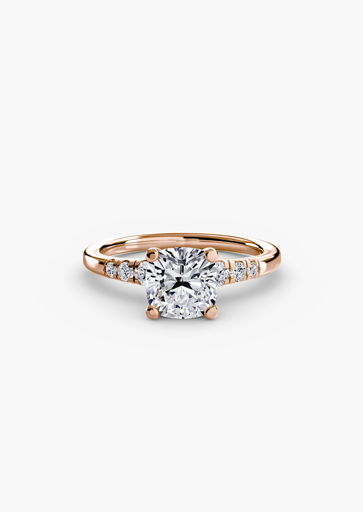 Solitaire with Shoulder Accents