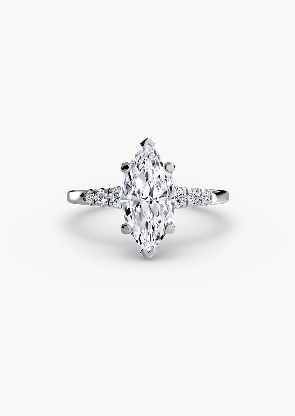 Solitaire with Shoulder Accents