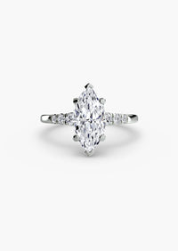 Solitaire with Shoulder Accents