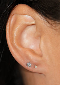 Mini Star Threaded Flat Back Earring | Single